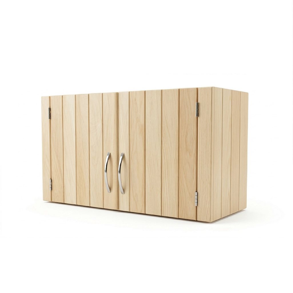 Ящик настенный, Липа, для бани и сауны, 295х395х800 мм, дерево