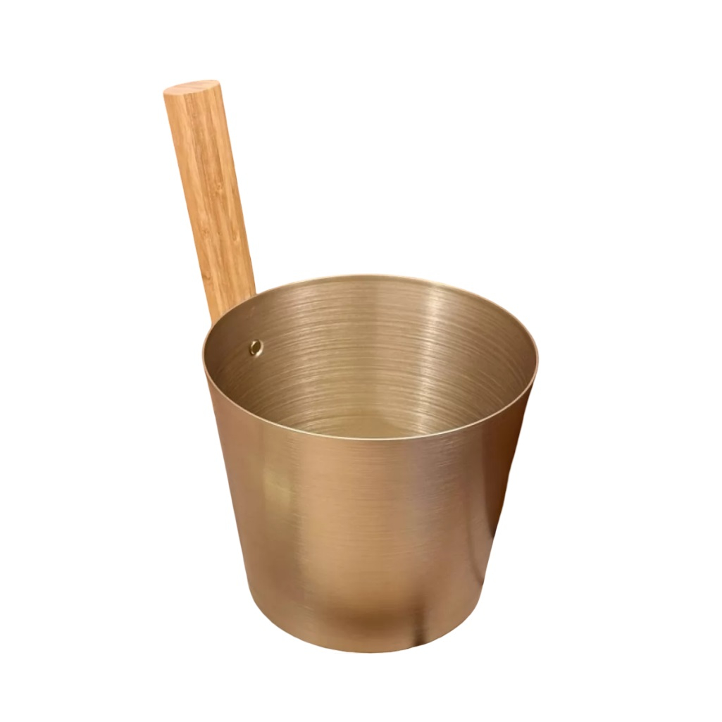 Набор 212F OXY-M Platina-2, шайка 5 л, черпак 0.2 л, алюминий, ручки из бамбука