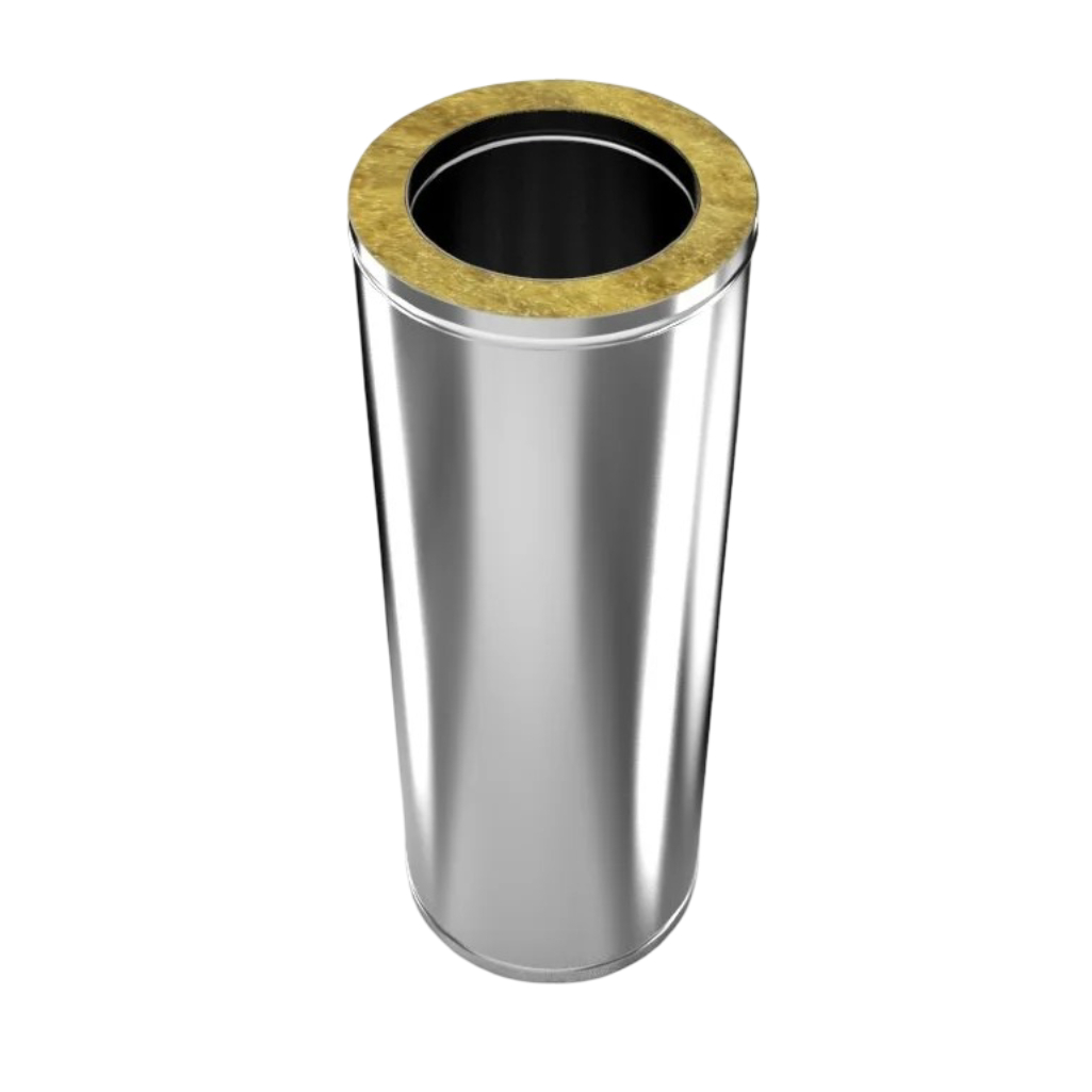 Труба для дымохода Ferrum К 180х280 мм, сталь 0.5 мм, сэндвич-конструкция, длина 1 м