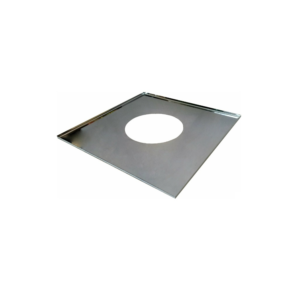 Экран защитный для печей и каминов 500х500 мм, нержавеющая сталь, толщина 0.5 мм, d 230 мм 