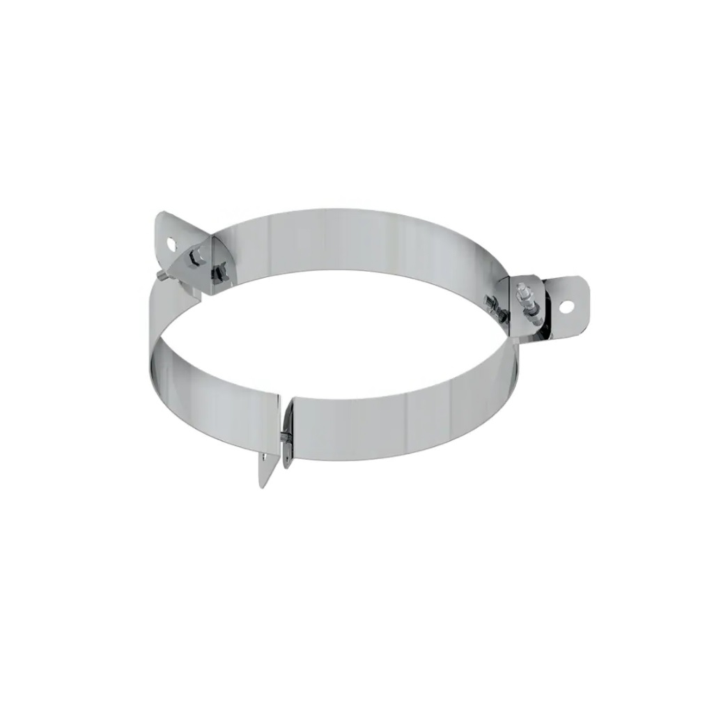 Хомут для дымохода составной Ferrum d 280 мм, обжимной, под растяжку, AISI 430 1 мм, для опоры телескопической