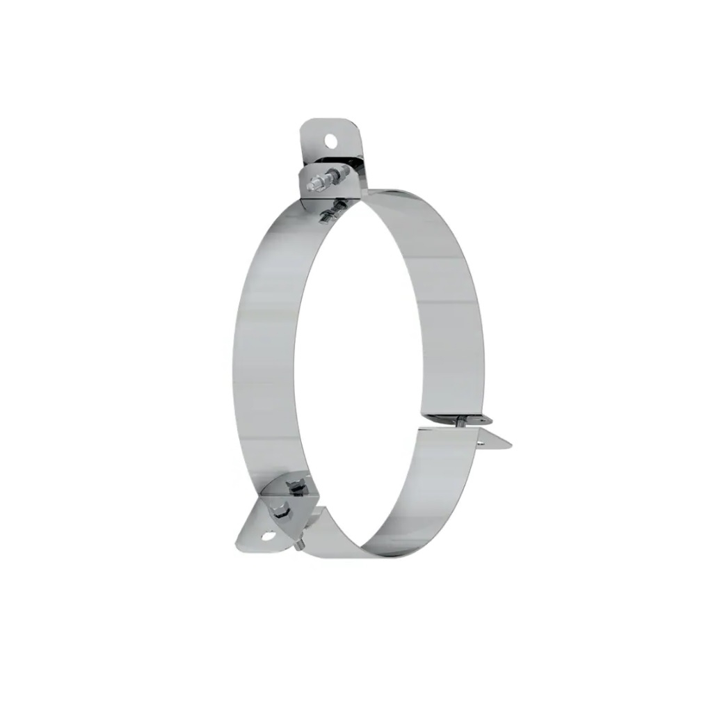 Хомут для дымохода составной Ferrum d 280 мм, обжимной, под растяжку, AISI 430 1 мм, для опоры телескопической