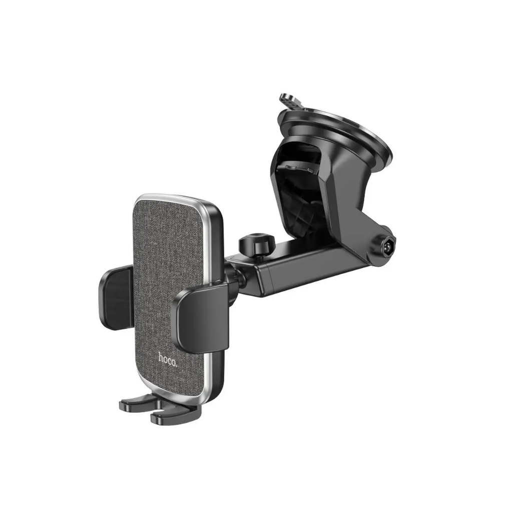Держатель для телефона автомобильный Hoco CA95 на панель приборов или лобовое стекло, универсальный, черный с серым
