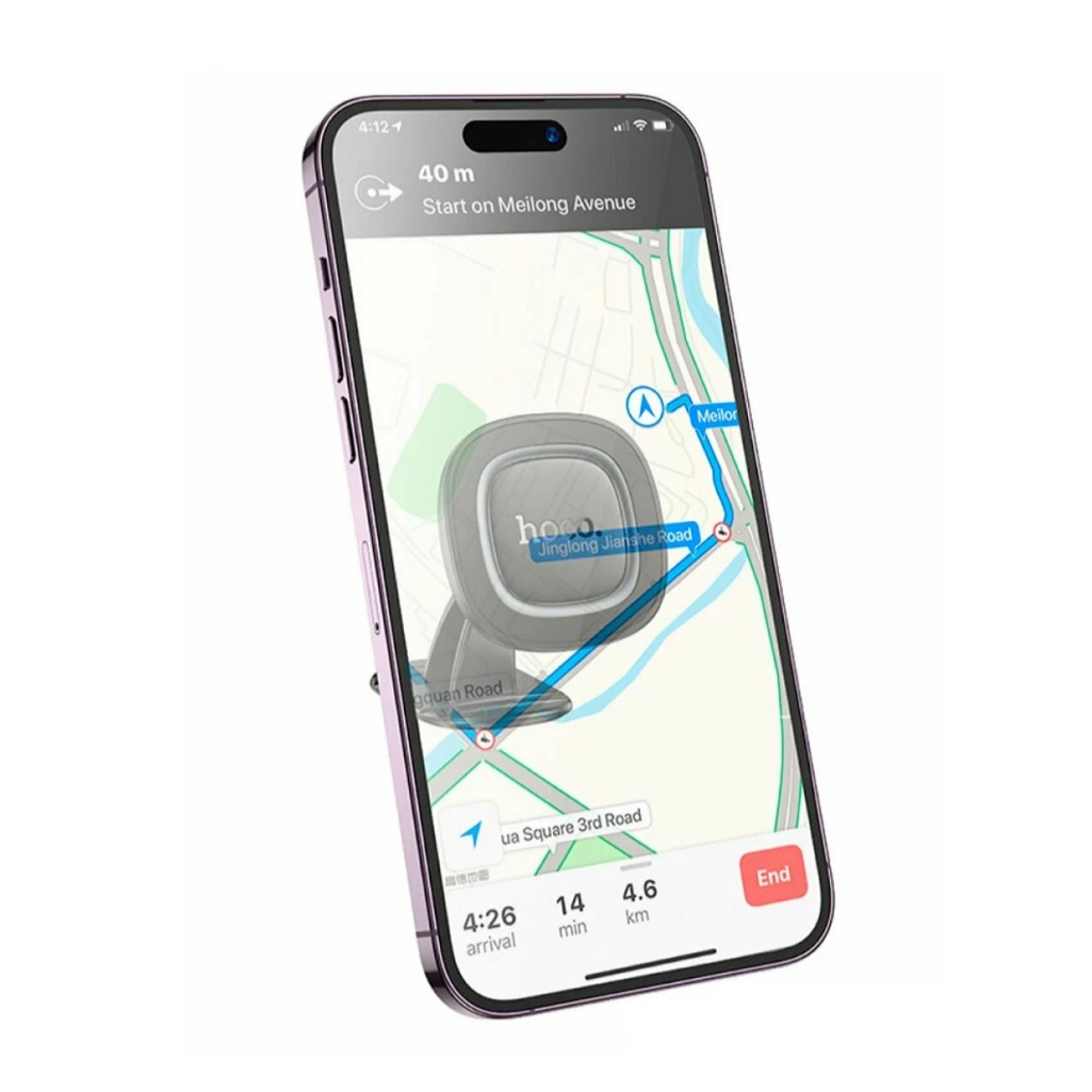 Держатель для телефона Hoco H73, автомобильный, на клеевой основе, черный