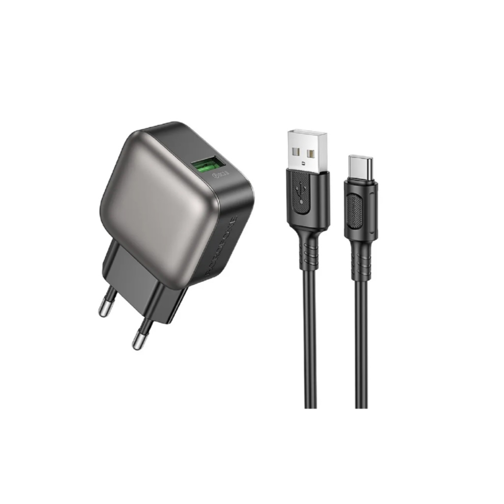 Устройство зарядное Borofone BAS52ATB, кабель, для разъема Type-C