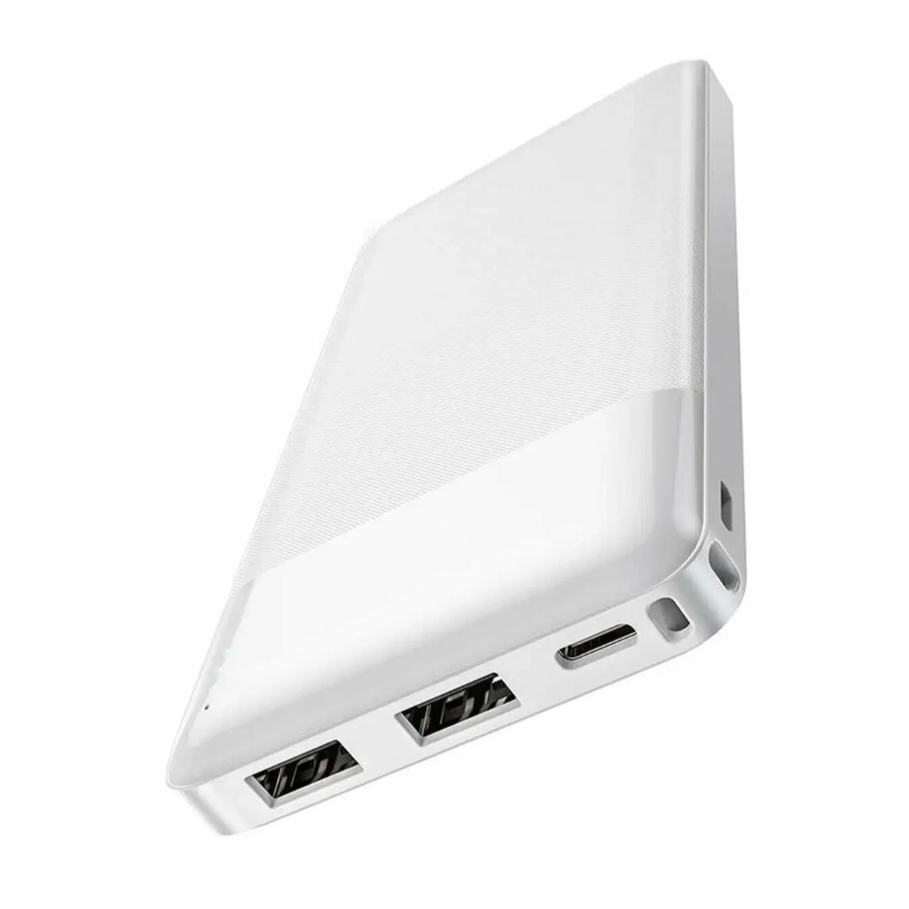 Аккумулятор внешний Hoco J72, 10000 mah, LiPol, 2 выходных разъема, белый