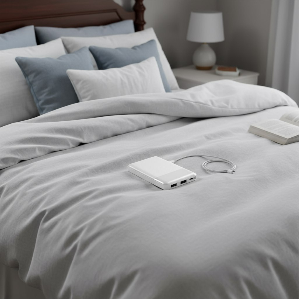 Аккумулятор внешний Hoco J72, 10000 mah, LiPol, 2 выходных разъема, белый