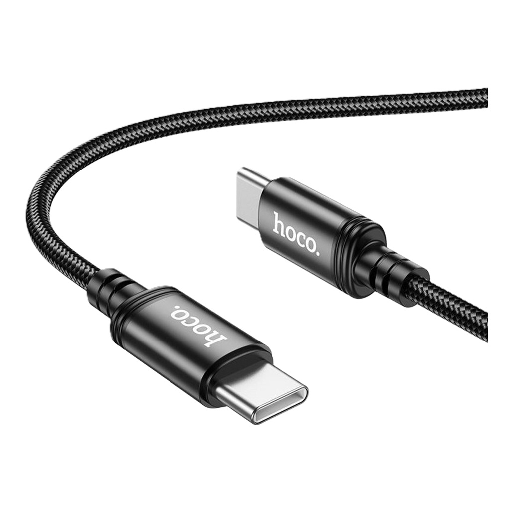 Кабель Hoco X89 Type-C - Type-C, 3 А, нейлоновая оплетка, цвет черный, 1 м
