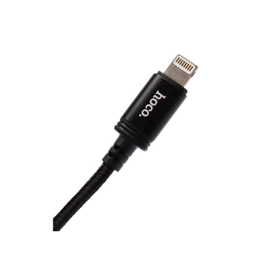 Кабель Hoco X89, Lightning-Type-C, 2.4 А, нейлон, цвет черный, 1 м