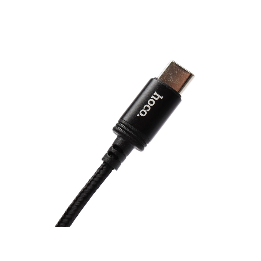 Кабель Hoco X89, Lightning-Type-C, 2.4 А, нейлон, цвет черный, 1 м