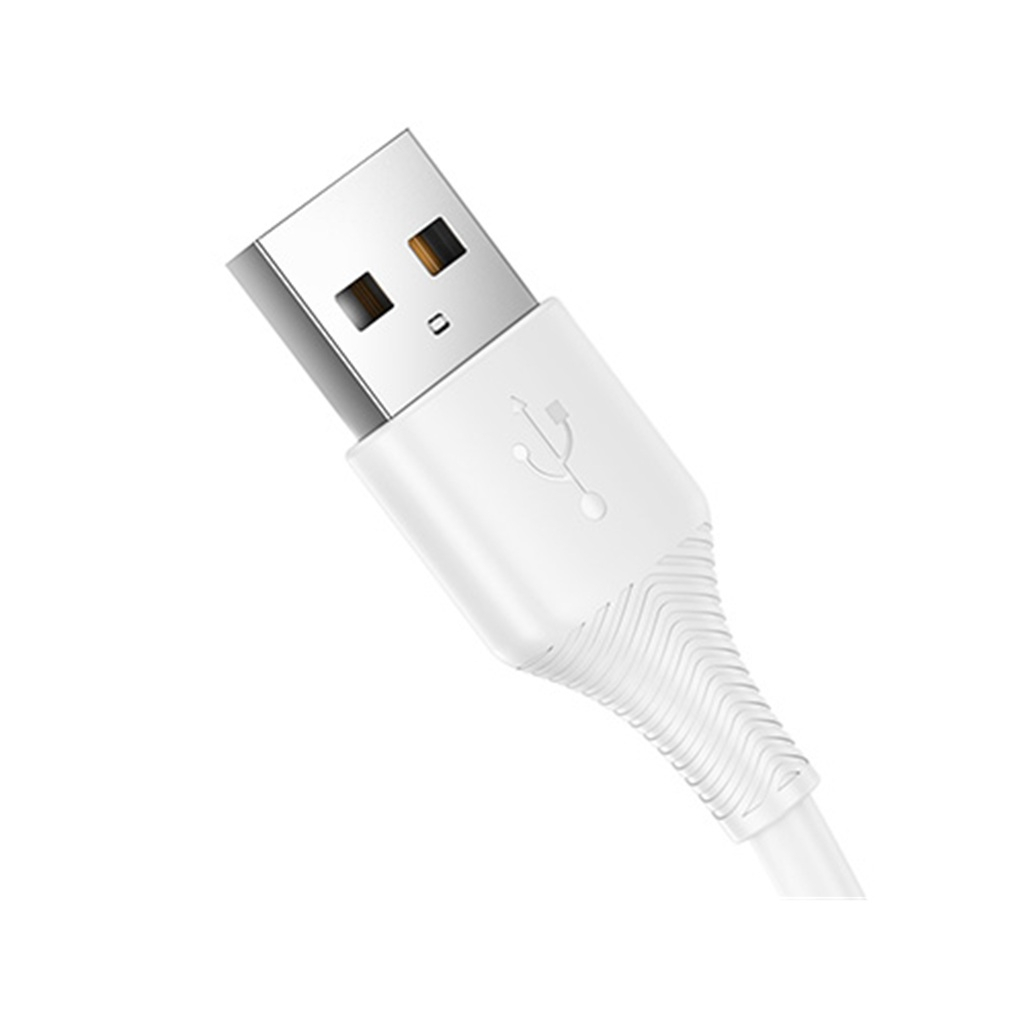 Кабель Hoco X120, Micro USB - USB, 2.4 А, ПВХ, цвет белый, 1 м