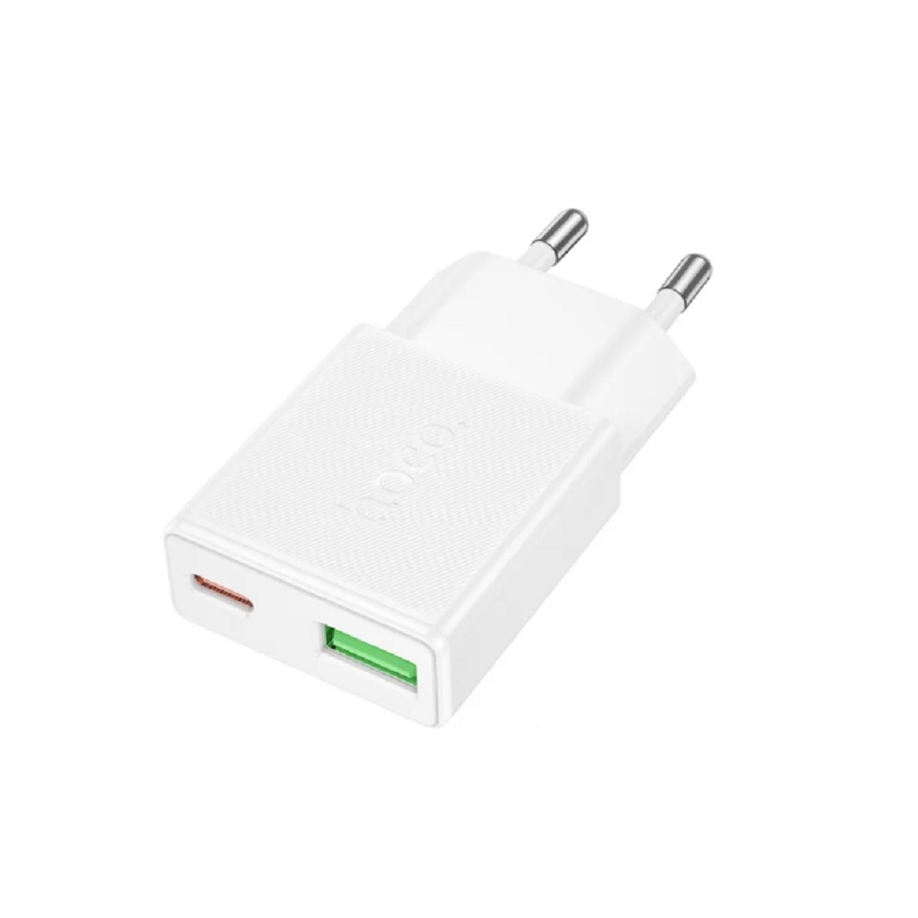Устройство зарядное Hoco N73 Speed PD20W+QC3.0, Type-C - Type-C EU, белый
