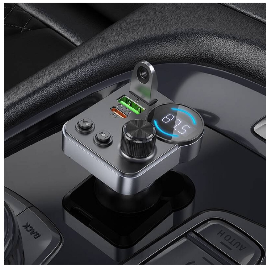 FM-трансмиттер Hoco E86 Alegria, Bluetooth, PD30W/QC3.0, 48 Вт, черный