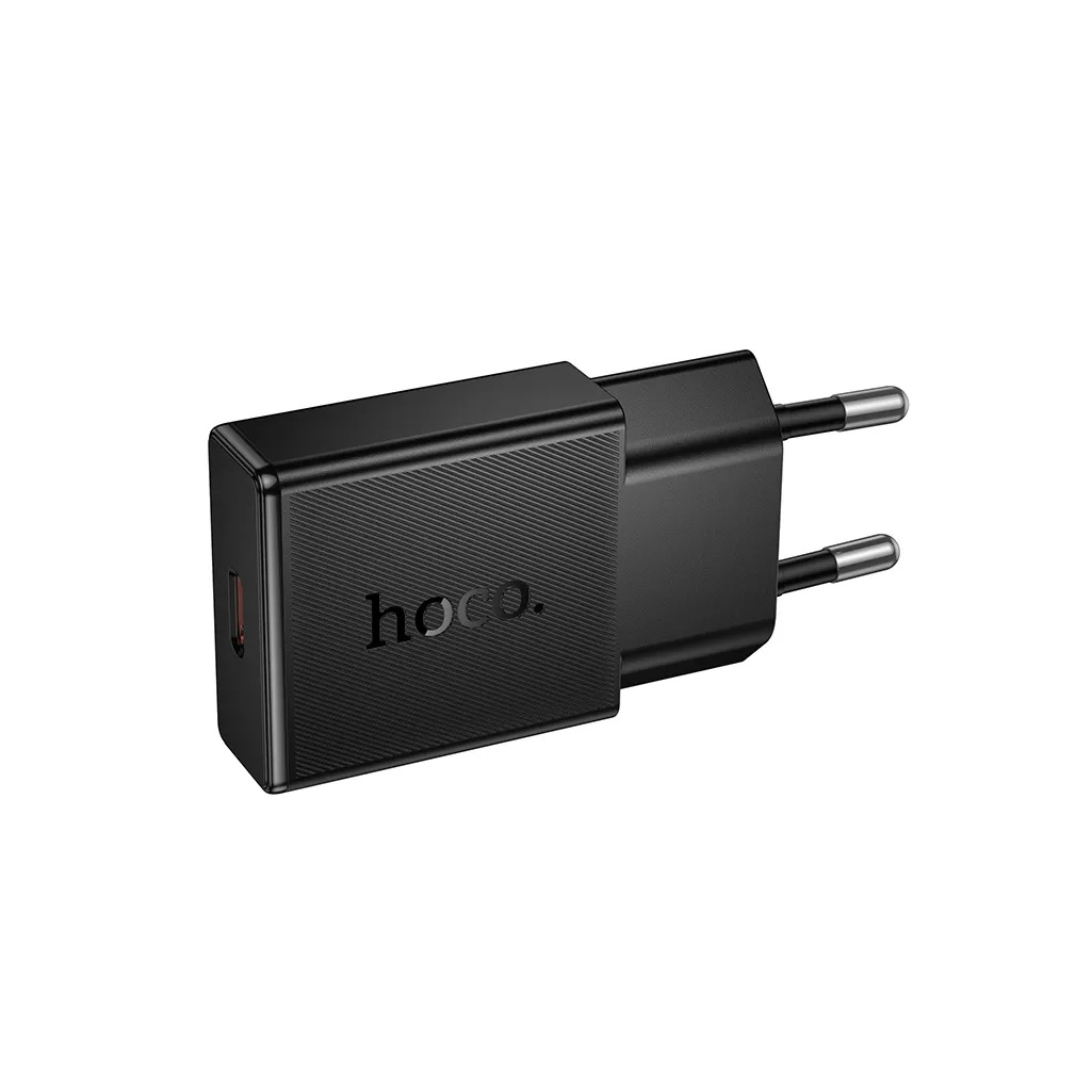 Блок зарядный Hoco N74B, USB Type-C, 25 Вт, 3А, 1 порт, черный