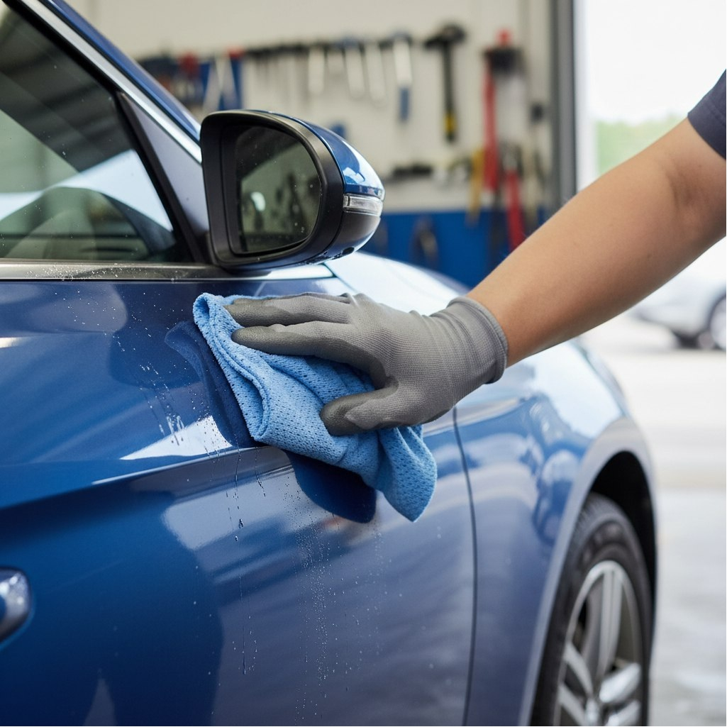 Салфетка замша Grass для кузова автомобиля, перфорированная, 40х55 см