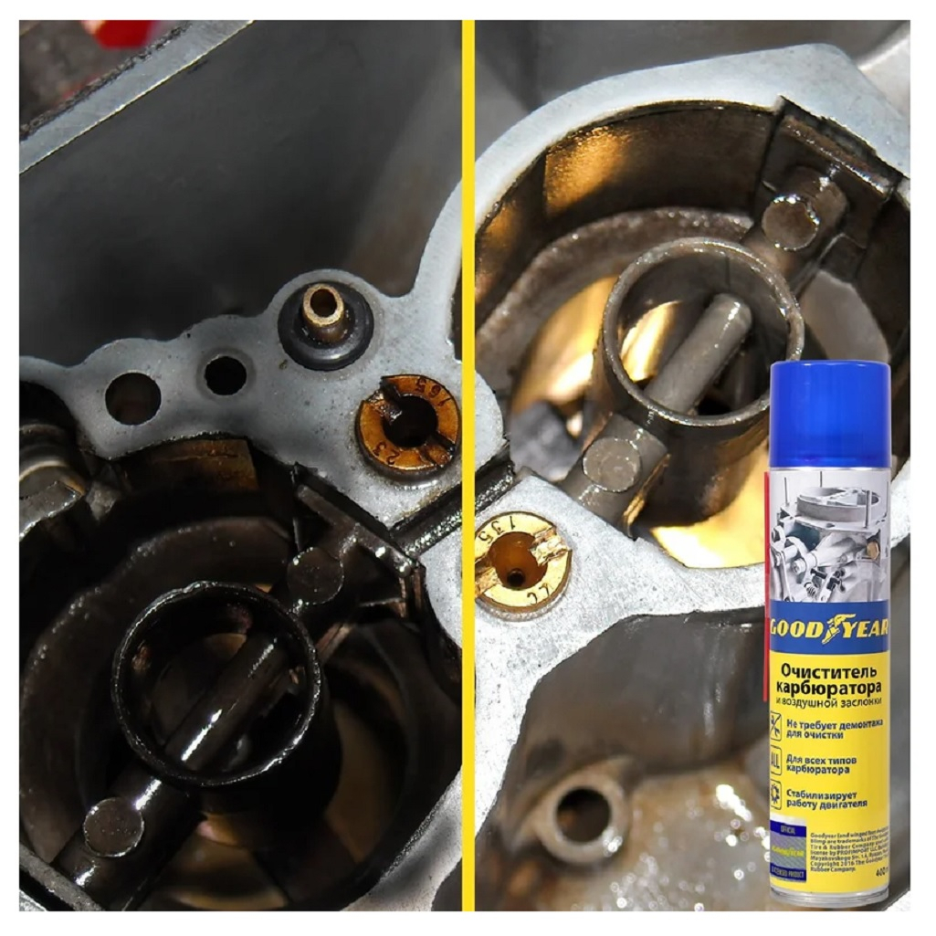 Очиститель Goodyear GY000705 для карбюратора и воздушной заслонки, аэрозоль, 400 мл