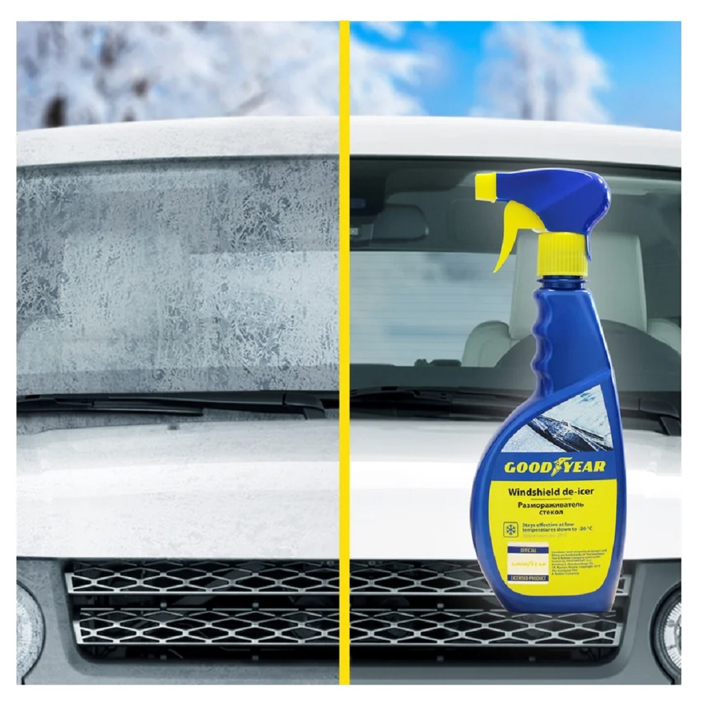 Размораживатель стекол Goodyear GY000603, эффективен до -20°С, триггер 500 мл