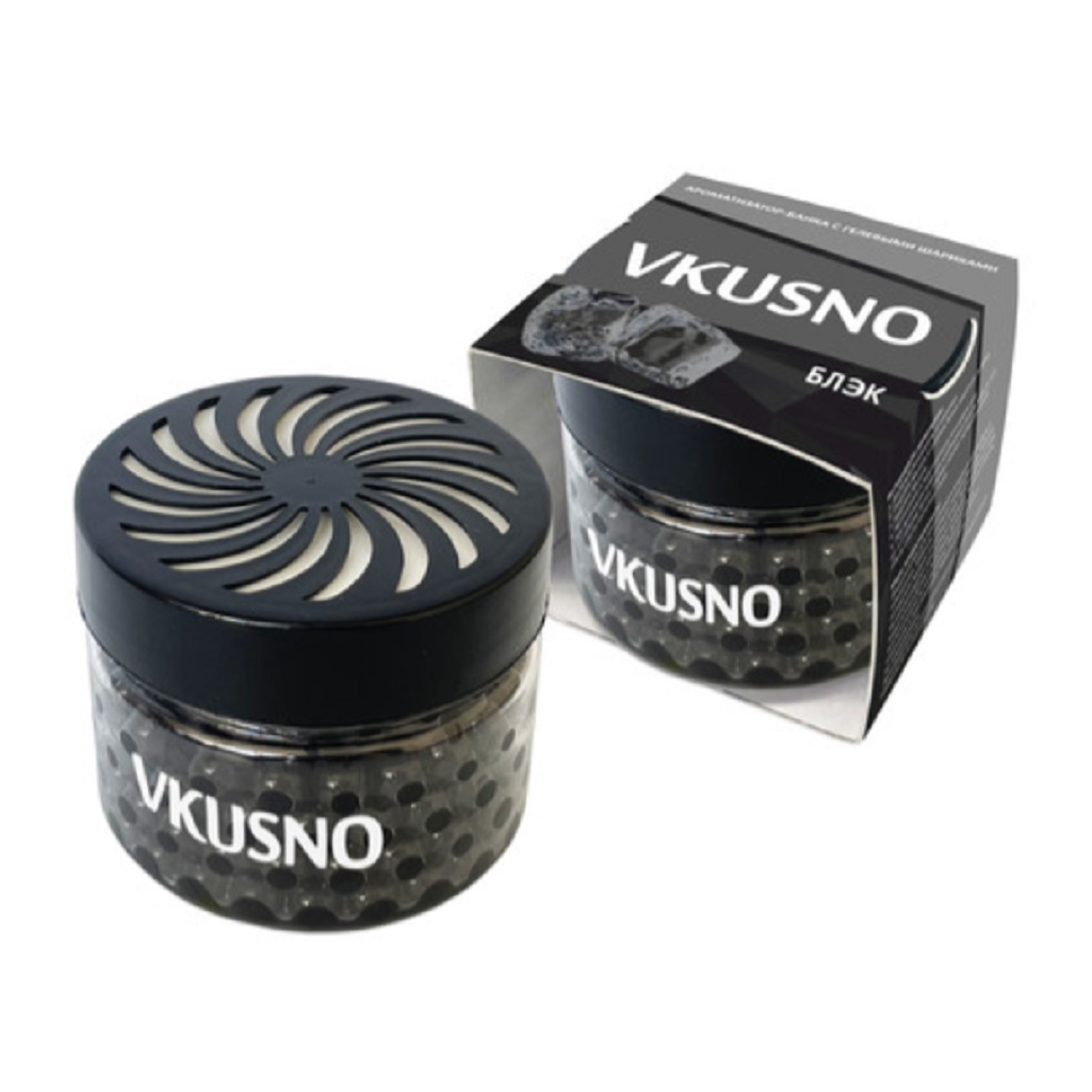 Ароматизатор-банка Azard Vkusno блэк AR1GV002 с гелевыми шариками, 100 мл