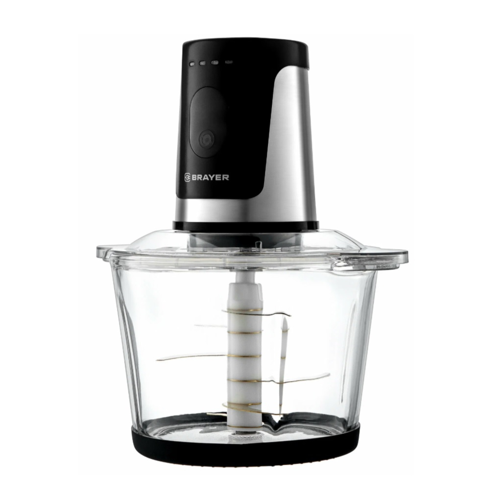 Измельчитель Brayer BR1408 800 Вт, стеклянная чаша 3 л, LED дисплей, 6 лезвий из титана