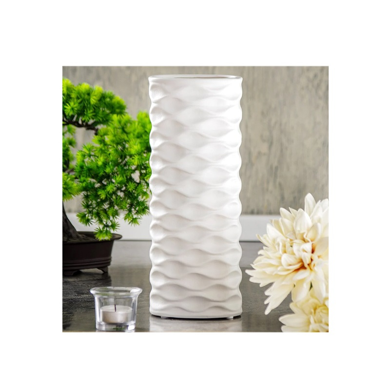 Ваза для сухоцветов Волна JC-11811 керамика 12х30 см