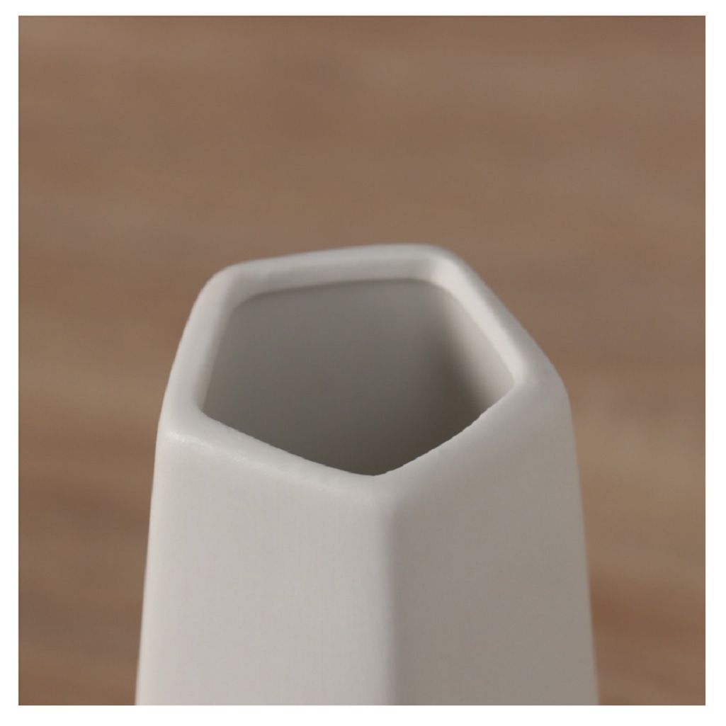 Ваза для цветов Хайди, грани галант, керамика, для декора, бело-голубая, 7х21 см