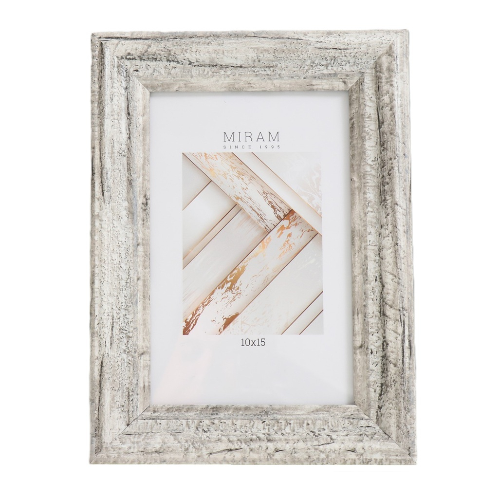 Фоторамка Miram 642653-4 10х15 см, пластик, пластиковый экран, серый