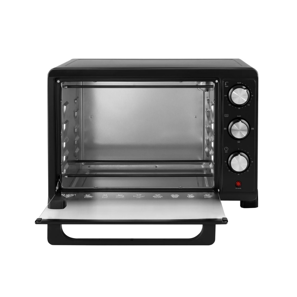 Мини печь электрическая Willmark WO-392B, 30 литров, 1500 Вт, черная