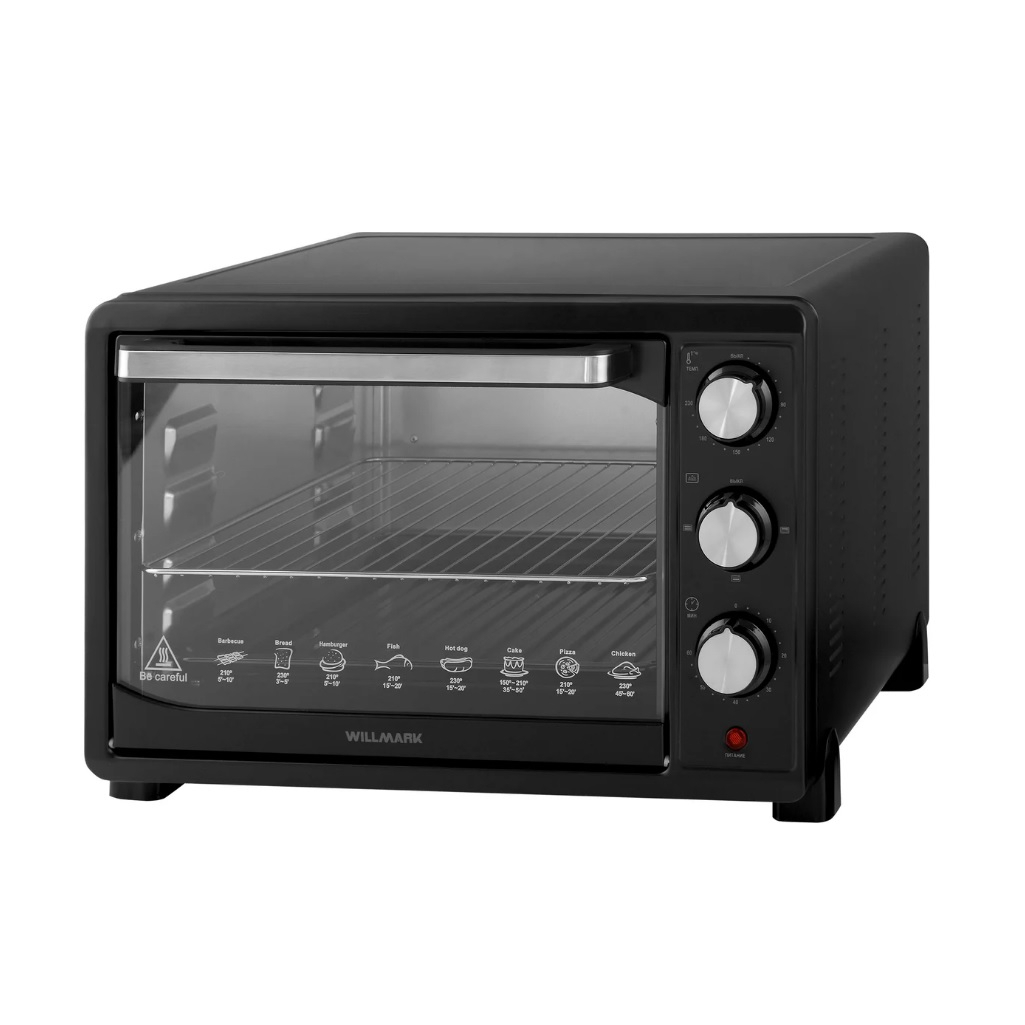 Мини печь электрическая Willmark WO-392B, 30 литров, 1500 Вт, черная