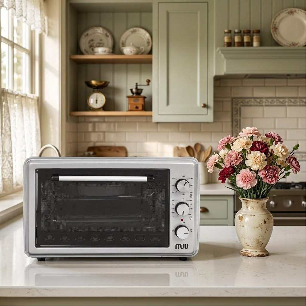 Мини-печь MIU МО-40001S, УТ-00002661, цвет серый, объем 40 л, 2 кВт