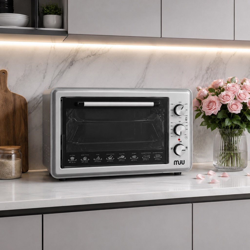 Мини-печь MIU МО-40001S, УТ-00002661, цвет серый, объем 40 л, 2 кВт