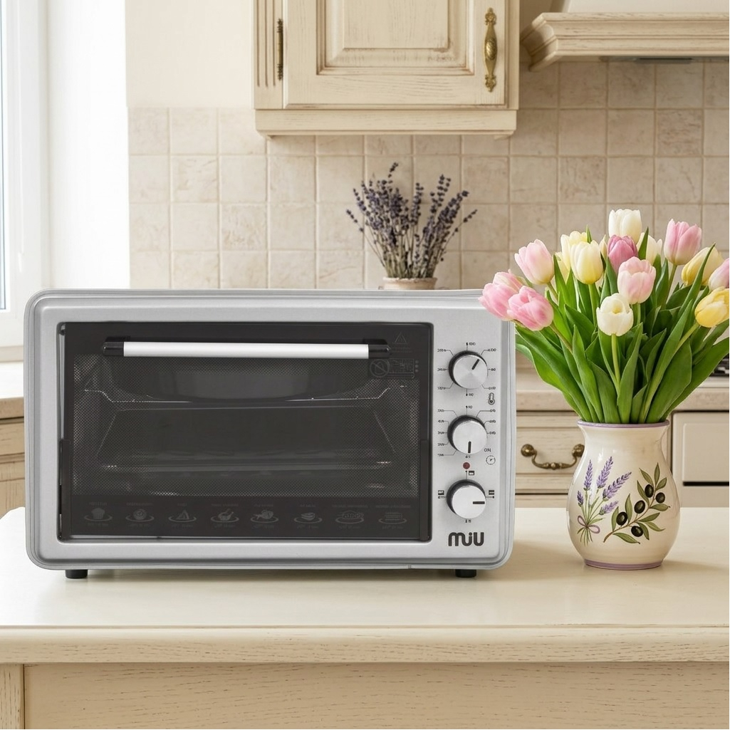 Мини-печь MIU МО-40001S, УТ-00002661, цвет серый, объем 40 л, 2 кВт