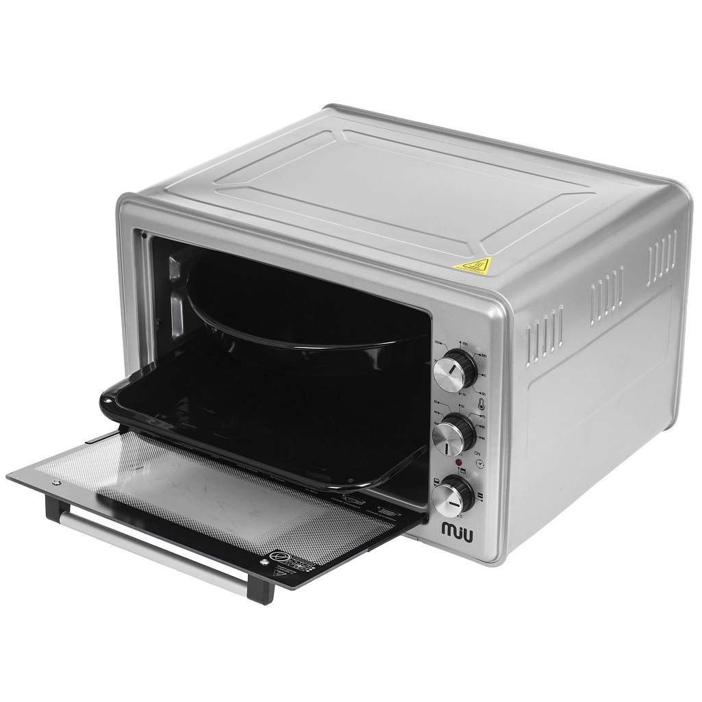 Мини-печь MIU МО-40001S, УТ-00002661, цвет серый, объем 40 л, 2 кВт