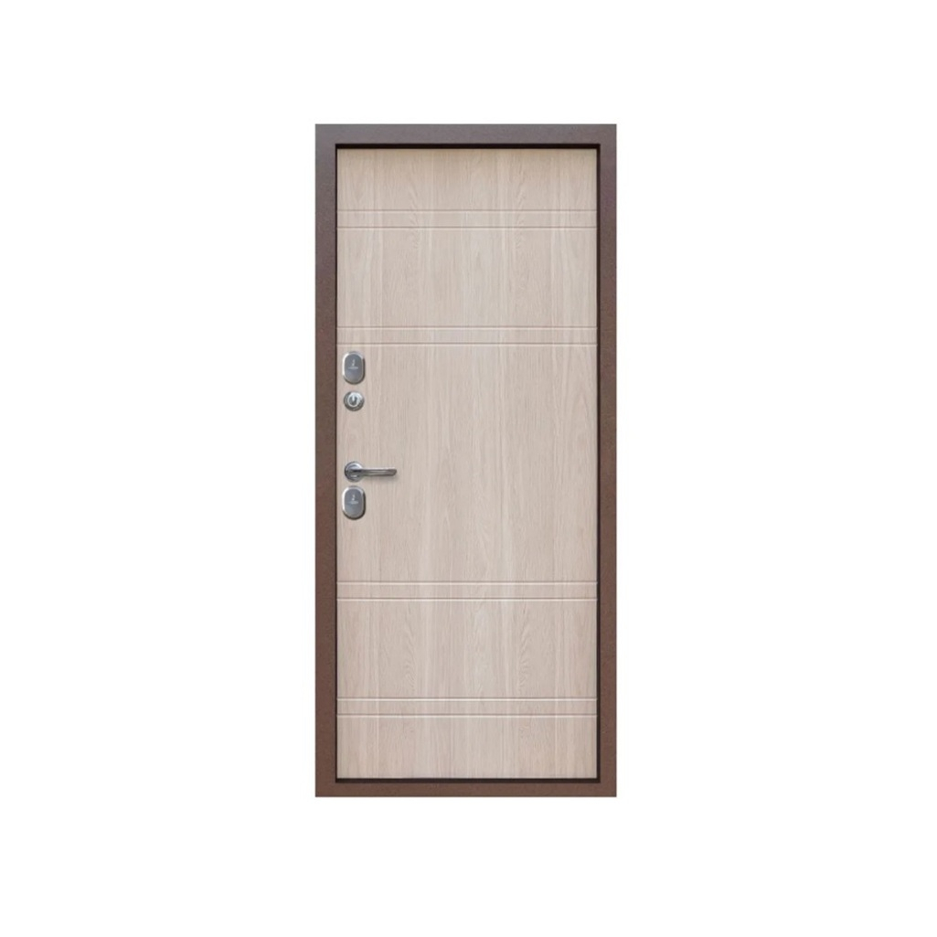 Дверь металлическая Купер Ктерма L, шоколад букле, 2050х960 мм, входная, Левая