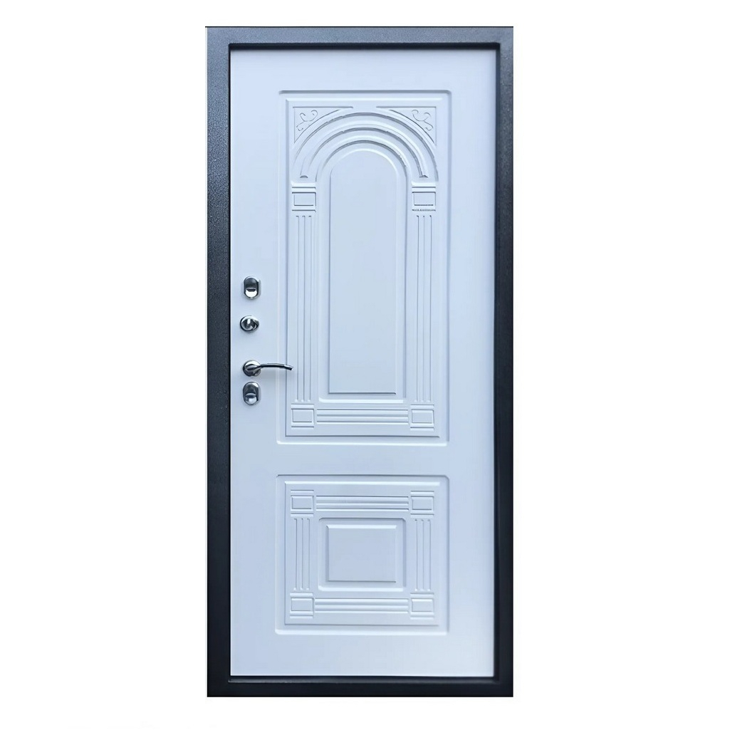 Дверь металлическая Дверной континент, Термаль Арка-2 антик медь, белая, 2050х960 мм, входная, Левая L