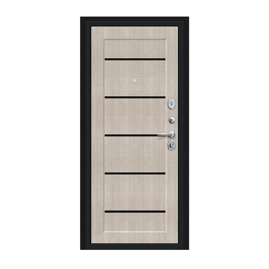 Дверь металлическая Bravo R3, Cappuccino Melinga, Букле черное 205х96L (033-2648)