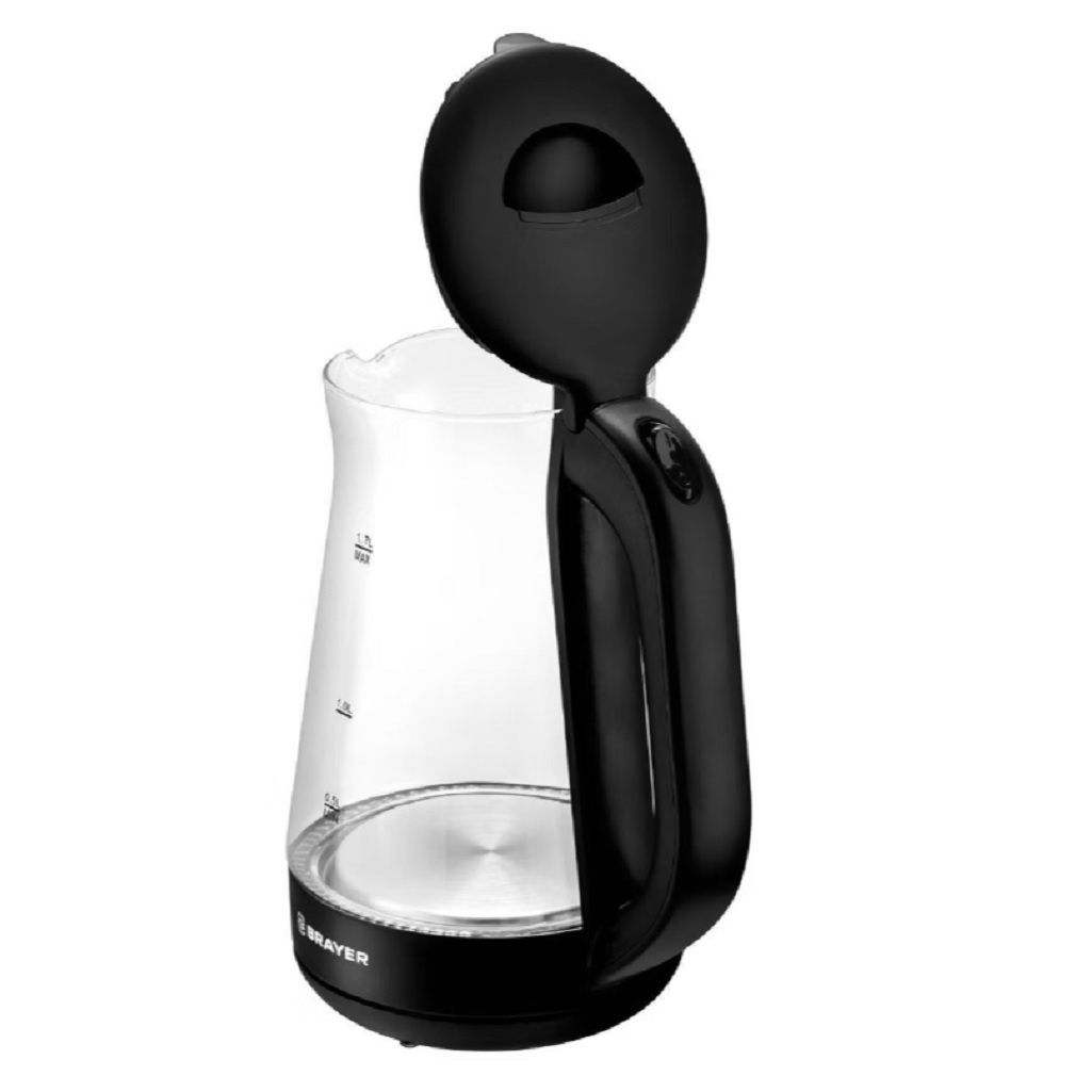 Чайник Brayer BR6112BK 2200 Вт, 1.7 л, черный, с LED подсветкой Для визуального контроля