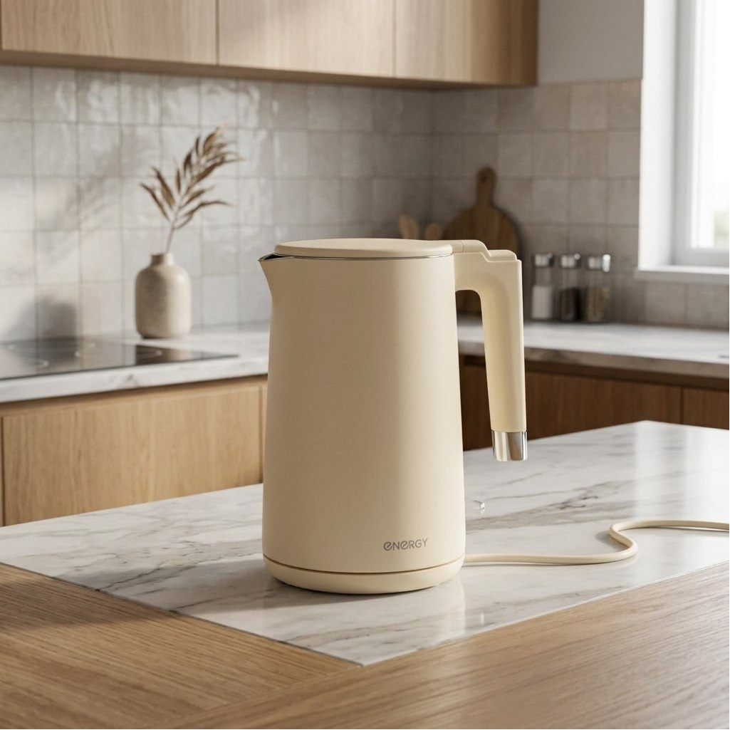Чайник электрический Energy E-215, 278270, 1.7 л, 1.8 кВт, бежевый