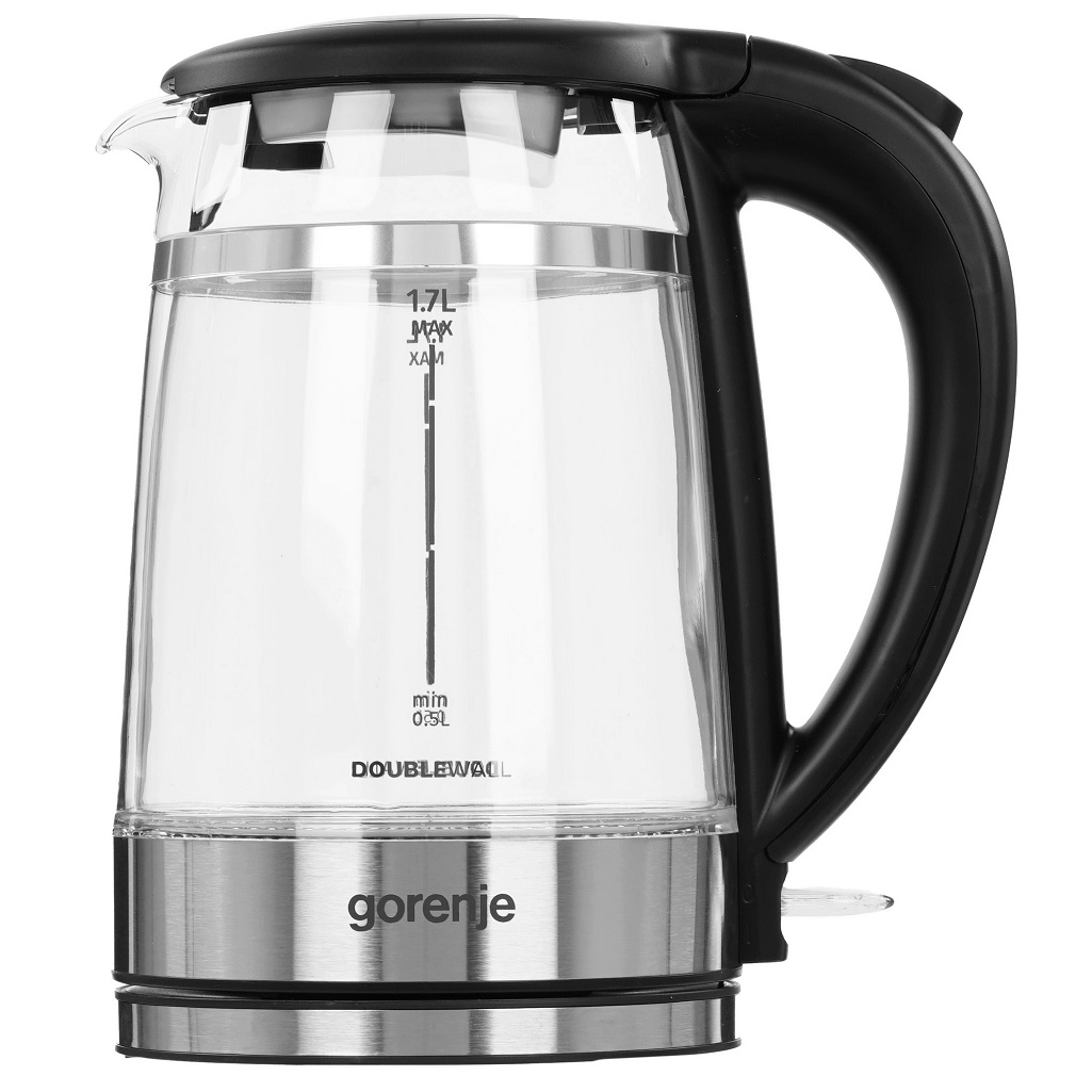 Чайник электрический Gorenje K17GDW, V0125432, съемный фильтр, автоотключение, 1.7 л