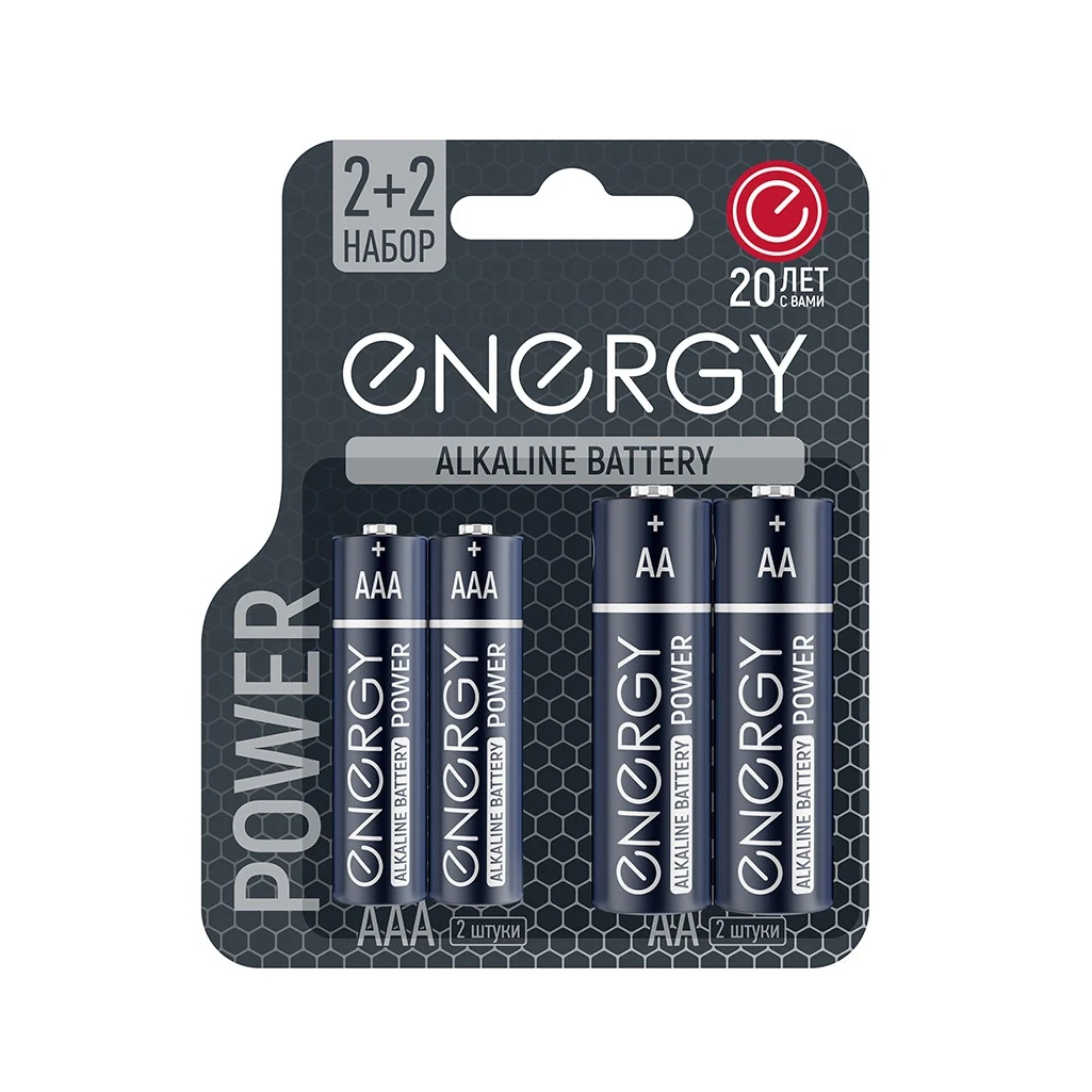Элемент питания алкалиновый Energy Power LR6+LR03/4B тип АА+ААА, блистер, 4 шт