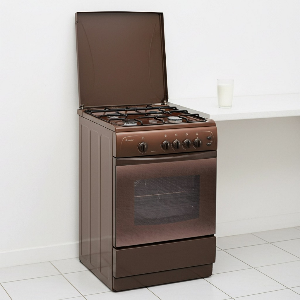 Плита газовая Gefest ПГ 1200 С6 К19, V0030948, цвет коричневый, объем духовки 63 л, откидная дверца