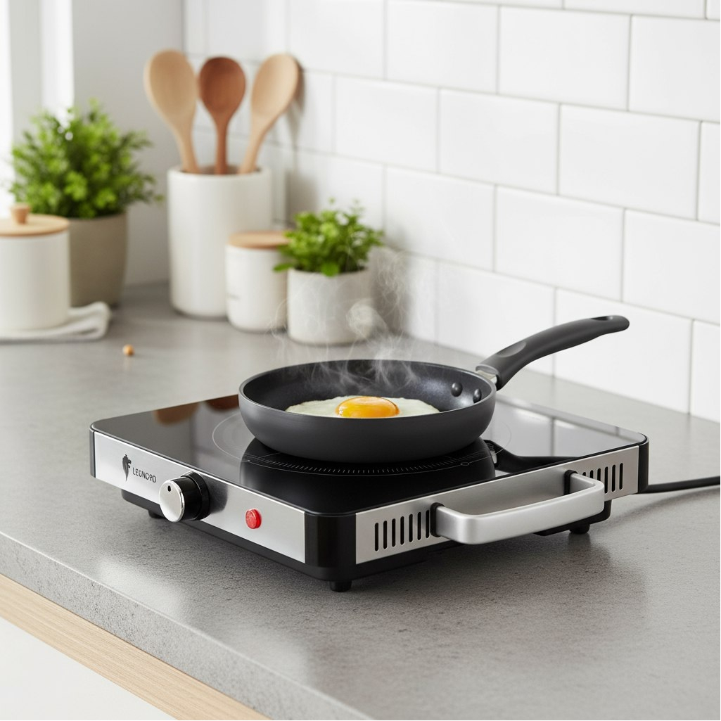 Электроплитка настольная Leonord LE-1747, инфракрасная, цвет черный, 2 кВт