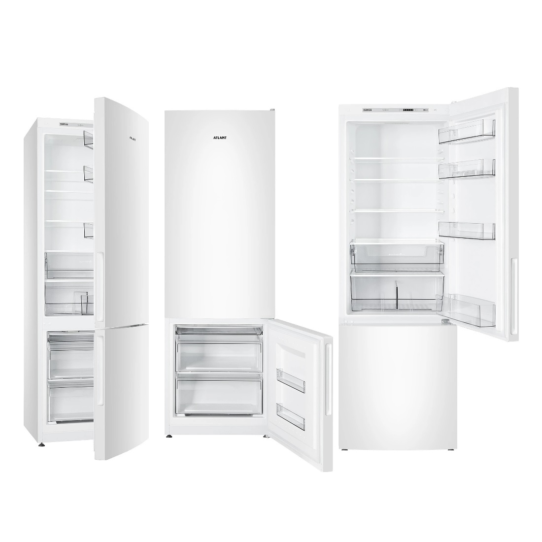 Холодильник двухкамерный Атлант ХМ 4613-101, электронное управление, LED освещение, класс A+, белый