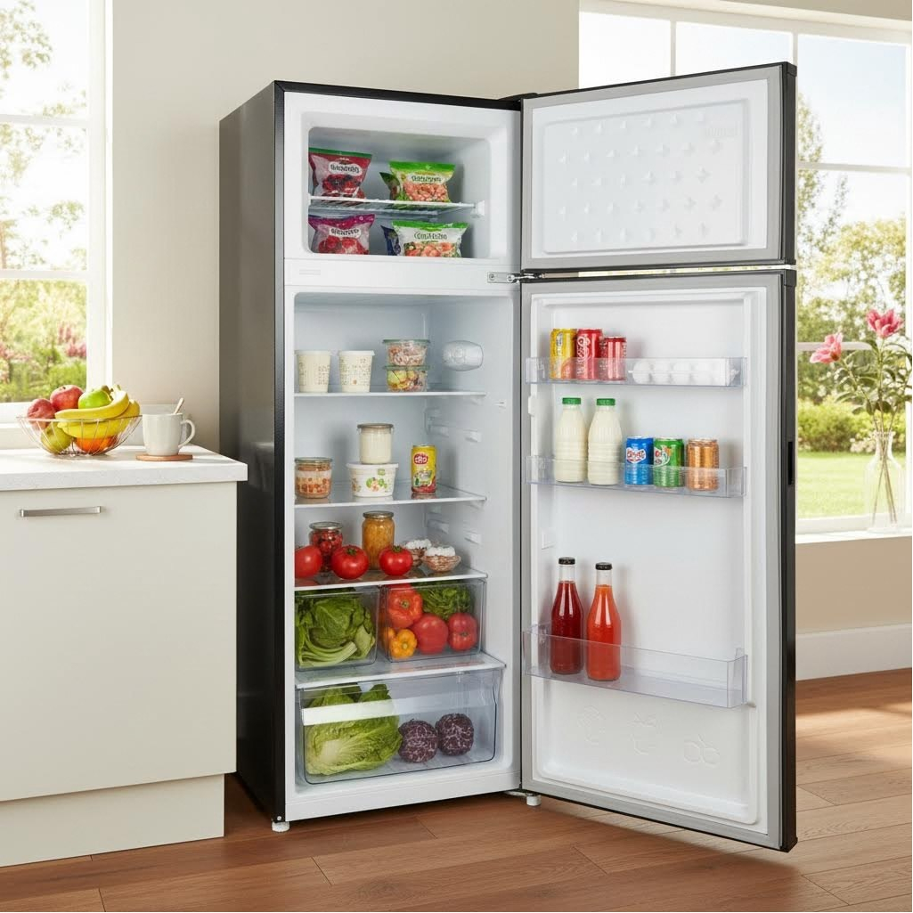 Холодильник двухкамерный Premier PRM-250TFDF/DI, объем 261 л, цвет черный, механическое управление, Low Frost