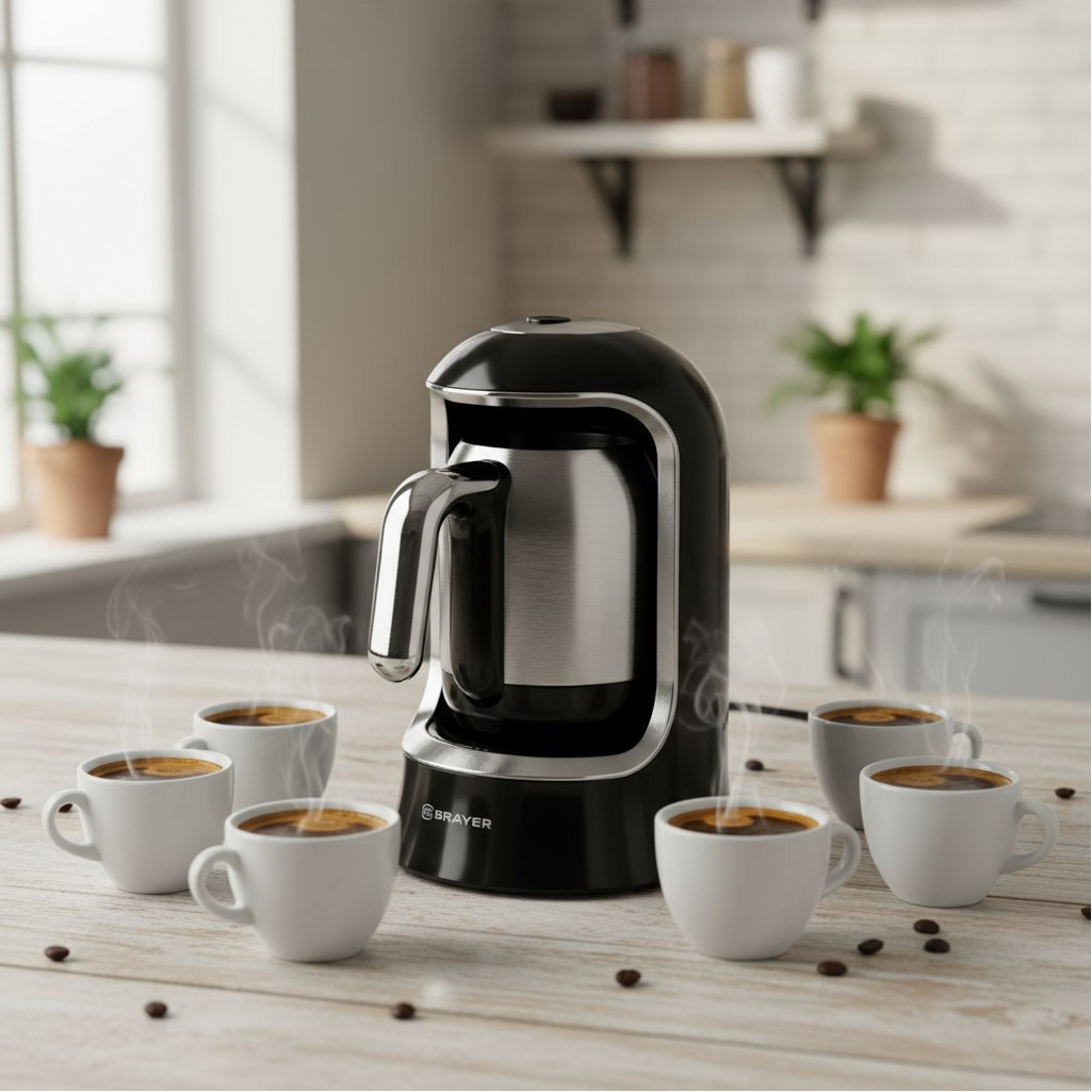 Кофеварка электрическая Brayer BR1145, сетевая, черная, 500 мл, 800 Вт