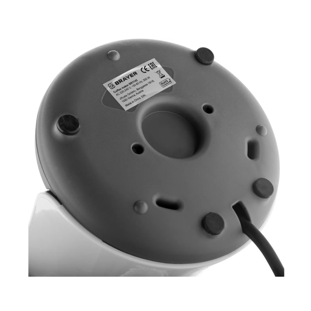 Кофеварка Brayer BR1142, электрическая, автоотключение, сливной носик, 500 Вт, 500 мл