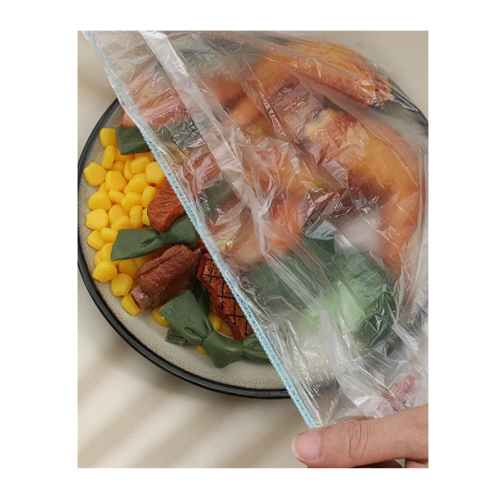 Пакеты шапочка для хранения продуктов, полиэтилен, в упаковке 100 штук