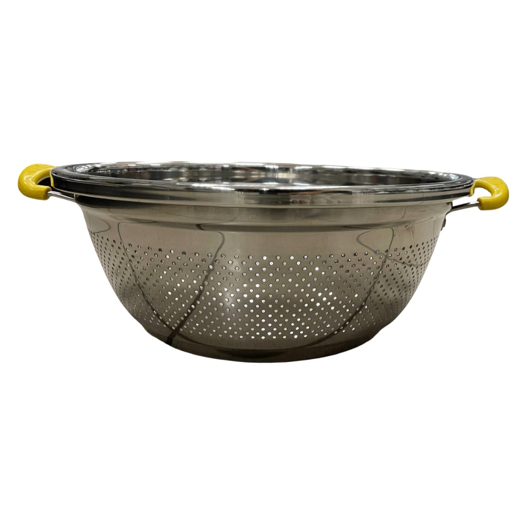 Миска-сито, нержавеющая сталь, ручки с пластиковым покрытием, диаметр 340 мм