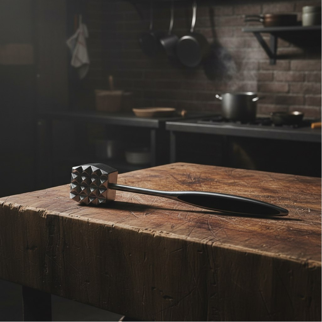 Молоток для мяса Sunhome S423, нержавеющая сталь, серебристый, 45х210 мм