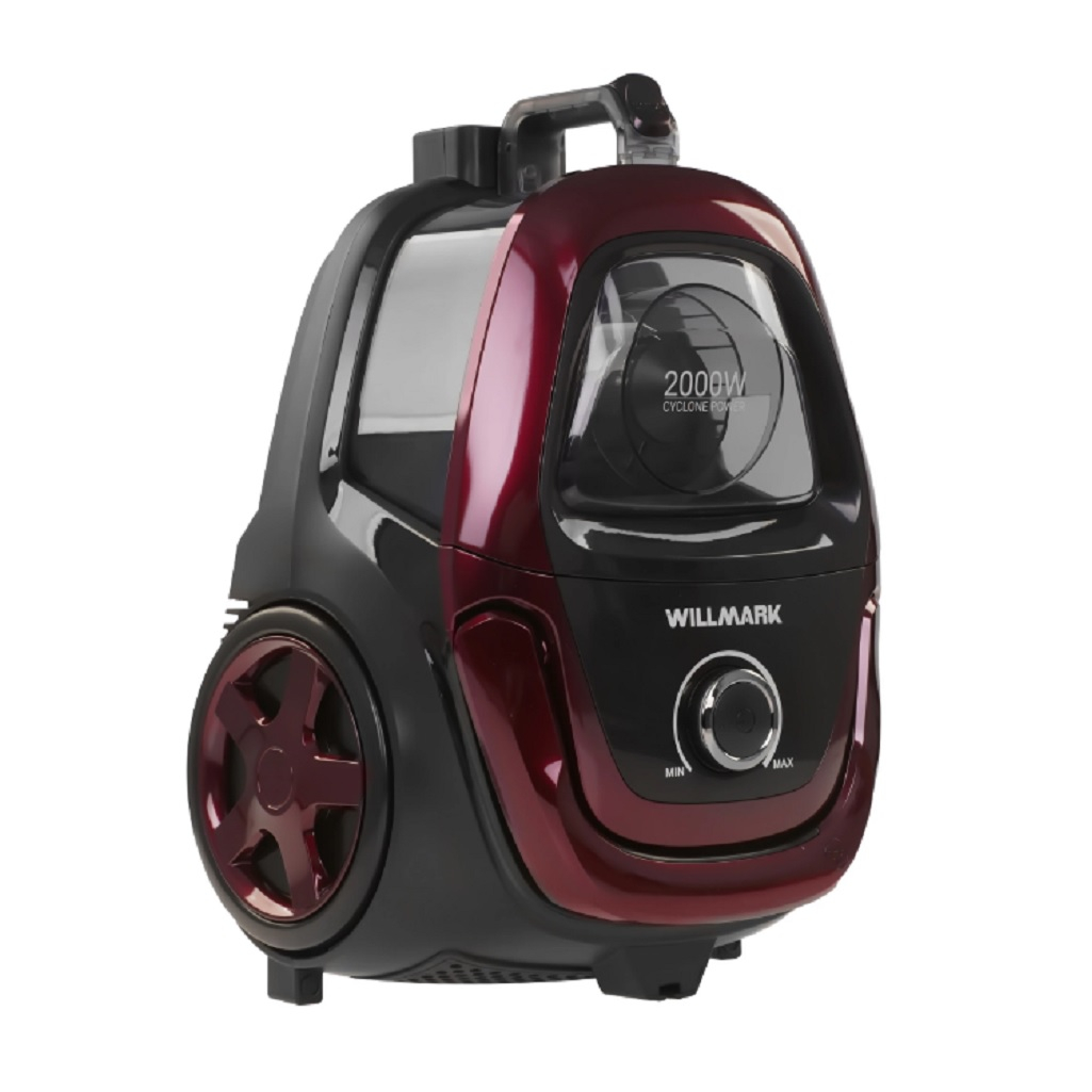 Пылесос Willmark VC-2630CYM, телескопическая труба, 2.5 л, защита от перегрева, бордовый, 2200 Вт