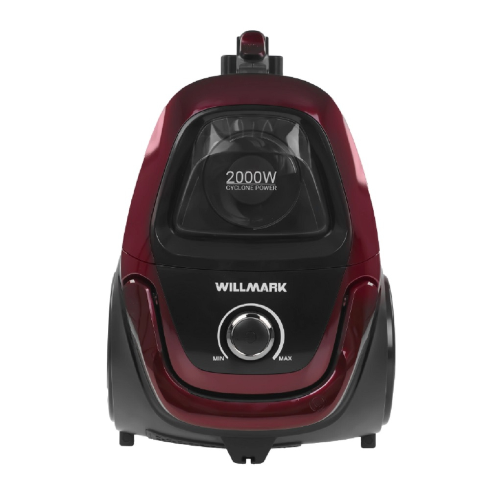 Пылесос Willmark VC-2630CYM, телескопическая труба, 2.5 л, защита от перегрева, бордовый, 2200 Вт